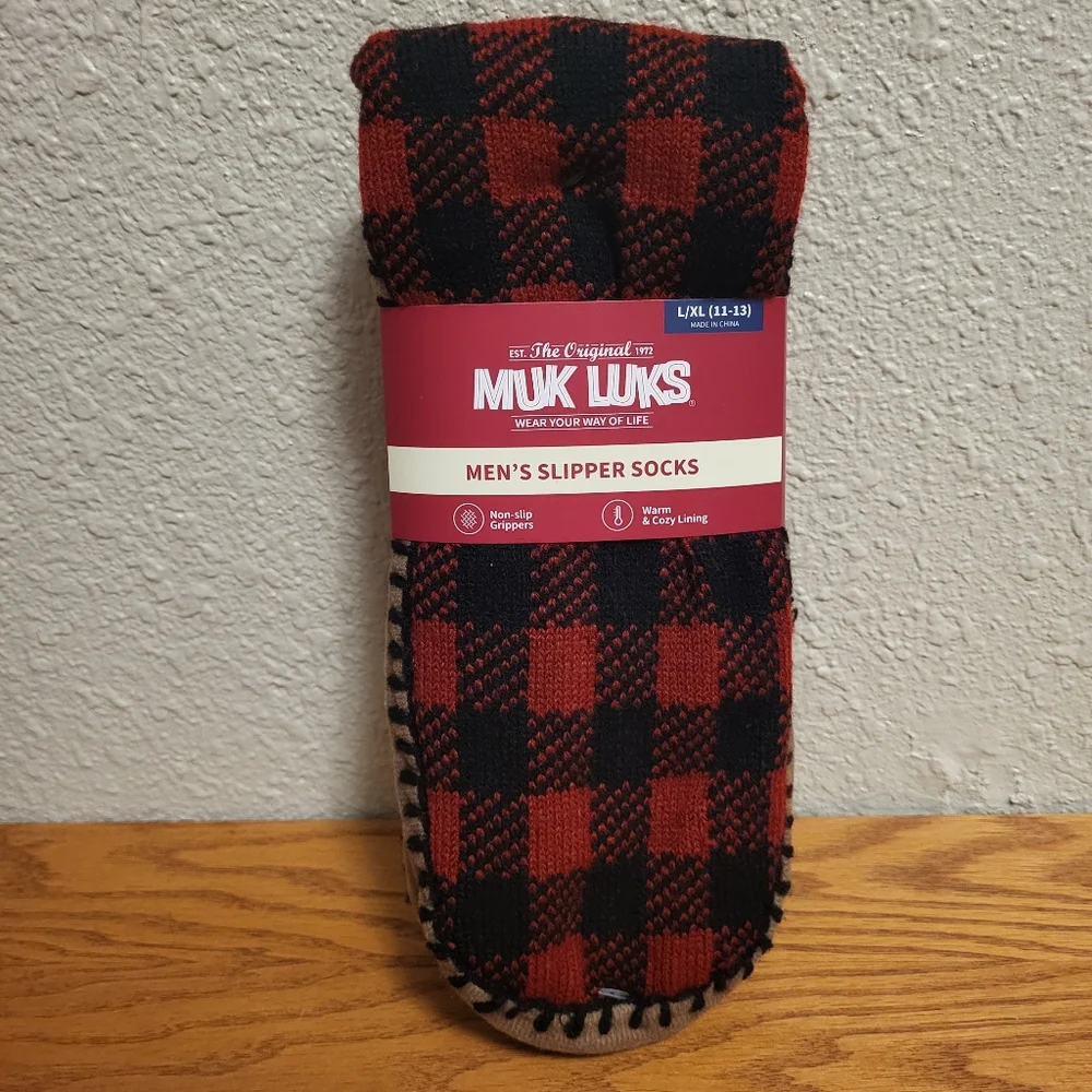 NWT Muk Luks Men's Slipper Socks Size L/XL (11-13)